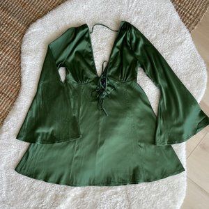 Satin Skater Mini Dress